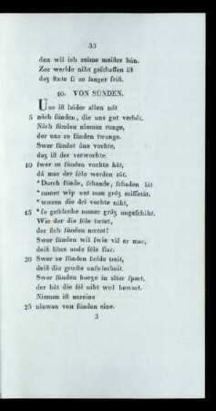 10. Von Sünden.