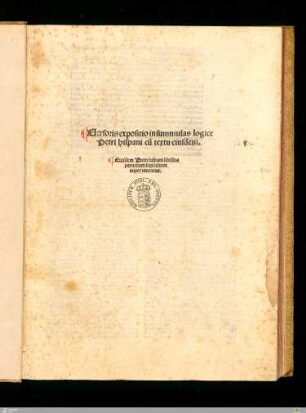 Dicta super septem tractatus Petri Hispani : cum textu