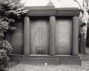 Wandgrabmal der Familie des Harmonium-Fabrikanten Theodor Mannborg
