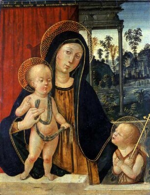 Madonna in Halbfigur mit dem Christuskinde und dem Johannesknaben, Folio 00152