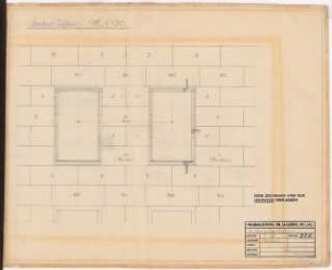 Reichsluftfahrtministerium, Berlin: Fassadenansicht Hoffront (Fenster) 1:20