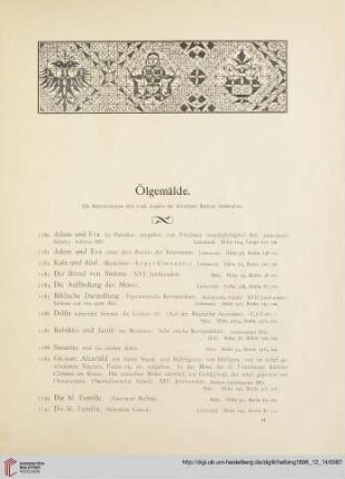 Ölgemälde (Nr. 1180 - 1402)