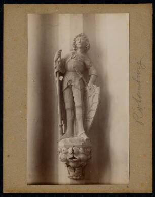 Stadtpfarrkirche Sankt Jakob, Rothenburg/Tauber: Pfeilerfigur des Heiligen Eustachius