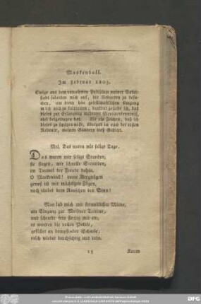 [15.] Maskenball. Im Februar 1803.