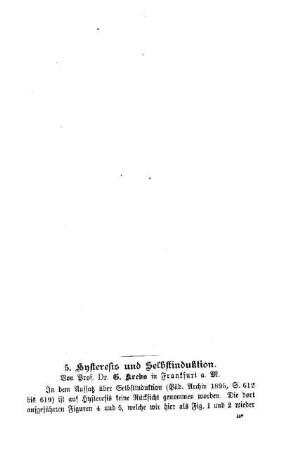 Hysteresis und Selbstinduktion