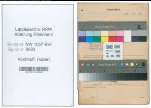 Entnazifizierung Hubert Kirchhoff , geb. 25.03.1894 (Lehrer)