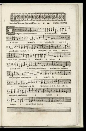 Secundus Bassus, Secundi Chori