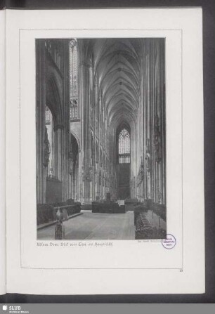 Kölner Dom: Blick vom Chor ins Hauptschiff