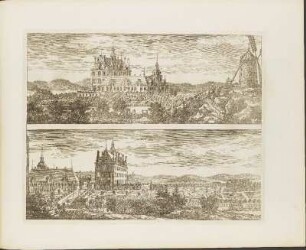 Kupferstich: Roosersberg Orientem versus / Roosersberg Occidentem versus