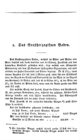 5. Das Großherzogthum Baden