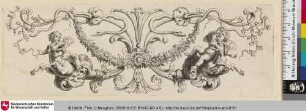 [Ornamentstich mit Putti, Hunden und Schlangen]