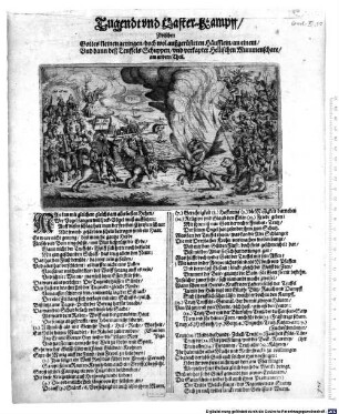 Tugendt und Laster-Kampff, Zwischen Gottes kleinen gerningen, doch wol außgerüsteten Häufflein, an einem, Und dann deß Teuffels Schuppen, und verkapter Hellischen Mummenschare, am andern Theil