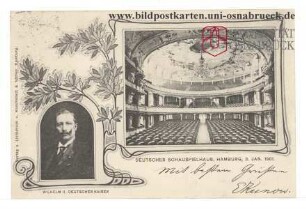 Wilhelm II. Deutscher Kaiser - Deutsches Schauspielhaus, Hamburg, 3. Jan 1901.