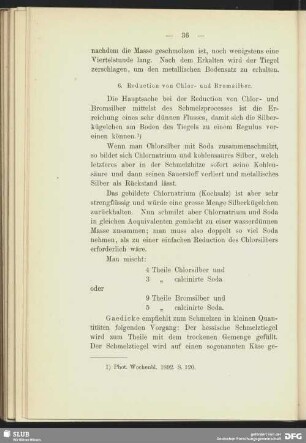 6. Reduction von Chlor- und Bromsilber