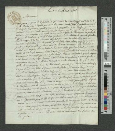 Brief an Charles de Villers