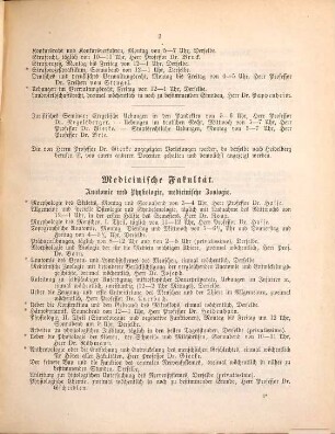 Verzeichnis der Vorlesungen an der Schlesischen Friedrich-Wilhelms-Universität zu Breslau. 1884/85, WS