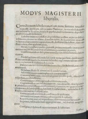Modus Magisterii liberalis.