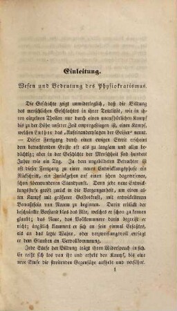 Zur Geschichte des Physiokratismus : Quesnay, Gournay, Turgot