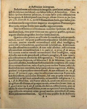Discursus Iuridicus De Restitutione In Integrum