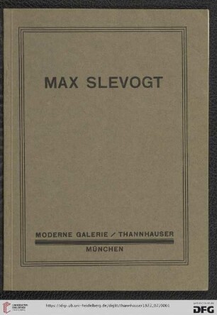 Max Slevogt : Juli-August 1922