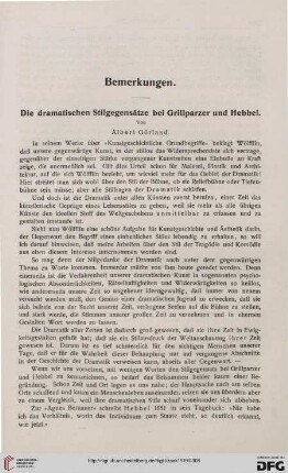 Die dramatischen Stilgegensätze bei Grillparzer und Hebbel