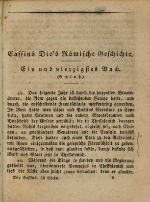 Cassius Dio's römische Geschichte, 5