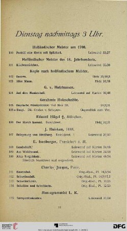 Dienstag nachmittags 3 Uhr (Nr. 100-230)