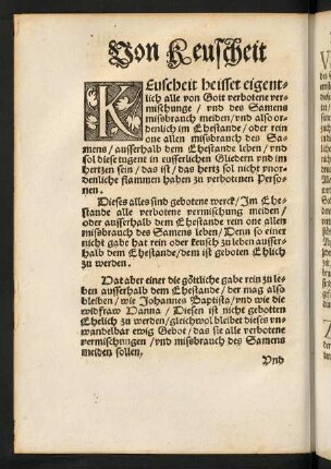 LXIII v-LXVI r, Von Keuscheit