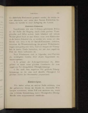 Elektrolyse.