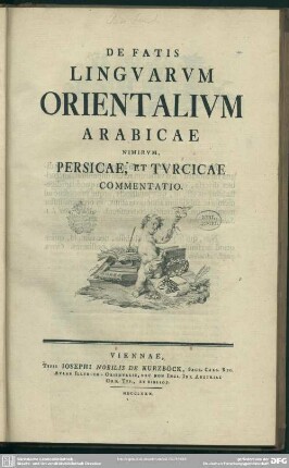 De Fatis Linguarum Orientalium Arabicae Nimirum, Persicae, Et Turcicae Commentatio