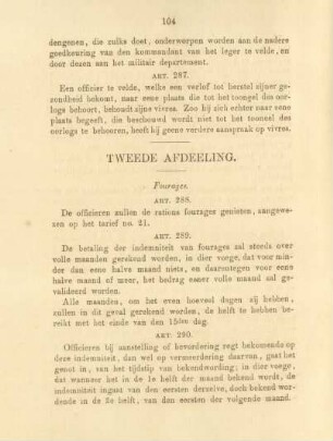 Tweede afdeeling. Fourages