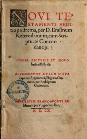 Novi testamenti aeditio postrema