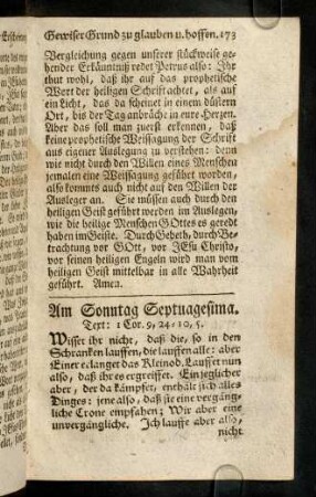 173-185, Am Sonntag Septuagesima