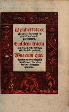 De libertate ecclesiastica ...
