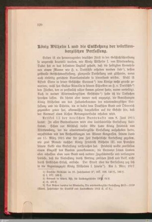König Wilhelm I. und die Entstehung der württembergischen Verfassung