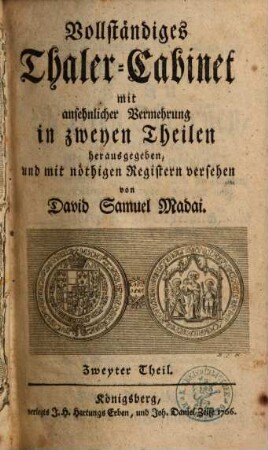 Vollständiges Thaler-Cabinet, Zweyter Theil
