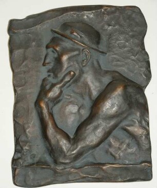 Messingrelief nach Constantin Meunier