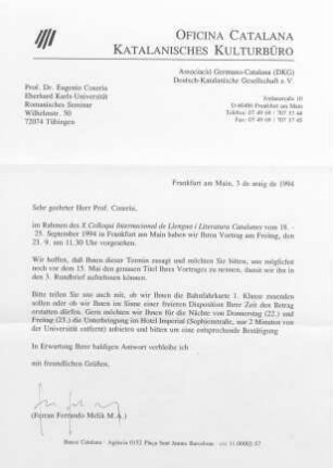 Stellung des Katalanischen in der Romania : Konferenzmaterial