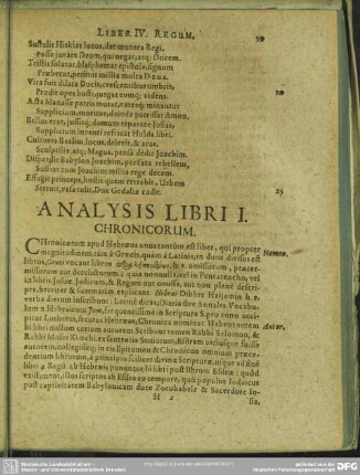[Analysis Libri Chronicorum]