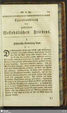 Executionsreceß des geschlossenen Westphälischen Friedens