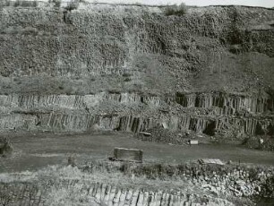 Eckartsberg, Basaltbruch, Schrumpfung, Säulen quergegliedert