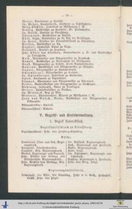 1. Bezirk Unter-Elsaß.