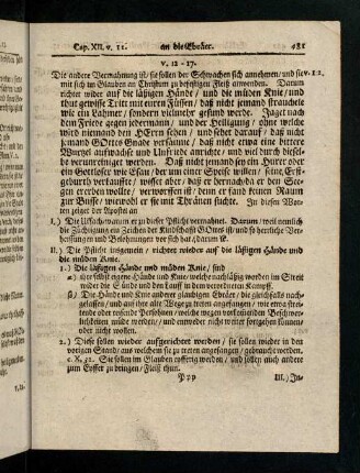 481-491, V. 12 - 17; Lehren und Gebrauch