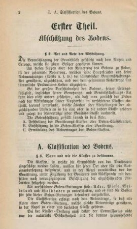A. Classification des Bodens