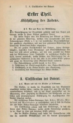 A. Classification des Bodens