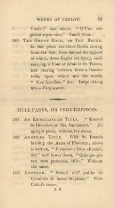 Title pages, or frontispieces