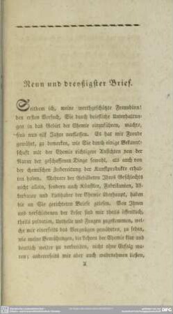 Neun und dreyßigster Brief