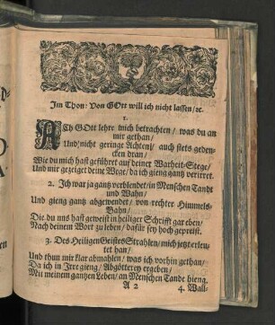Im Thon: Von Gott will ich nicht lassen / [etc.]