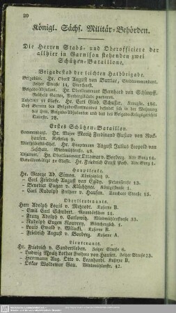 Königl. Sächs. Militair-Behörden