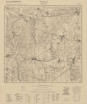 3949 Schlepzig, Topographische Karte 1:25000 (4cm - Karte)